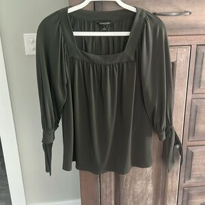EUC olive green Banana Republic blouse